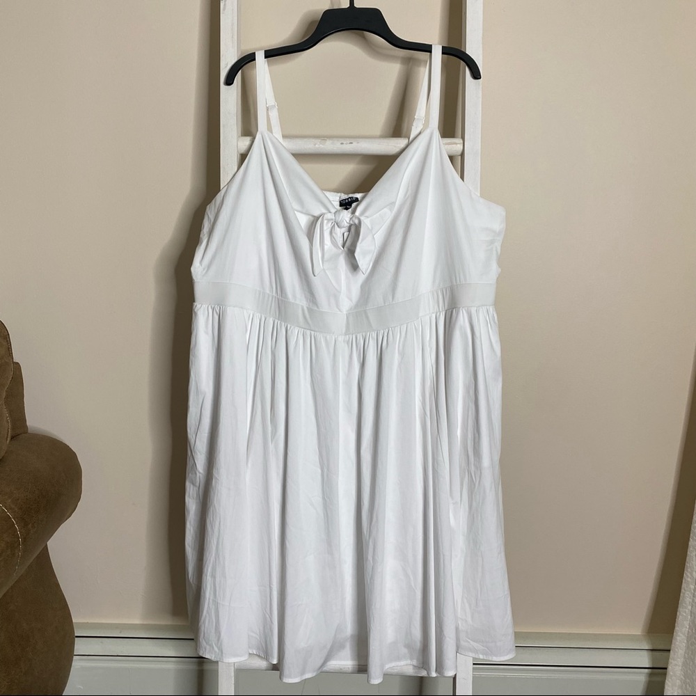 NWT TORRID white tie front skater dress size 4 / size 26